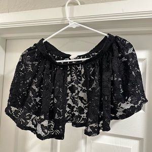 Open front lace skirt